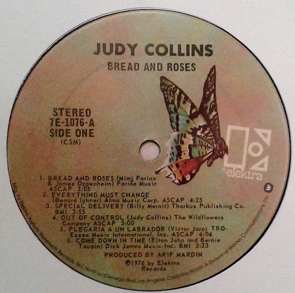 Judy Collins : Bread & Roses (LP, San)